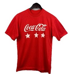 COCA COLA T-shirt Men’s Size Medium Red Three Stars American Classic Casual Tee