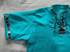 South American Jersey In Pure Cotton, Canvas And Hand Decorated. Size XL