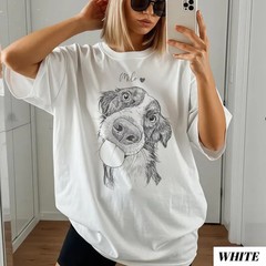 Custom Dog Portrait Photo 2D T-Shirt Personalized Pet