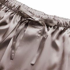 SIHA Mens Pajama Pants,Satin Boxer Shorts with Elastic X-Large, Gray
