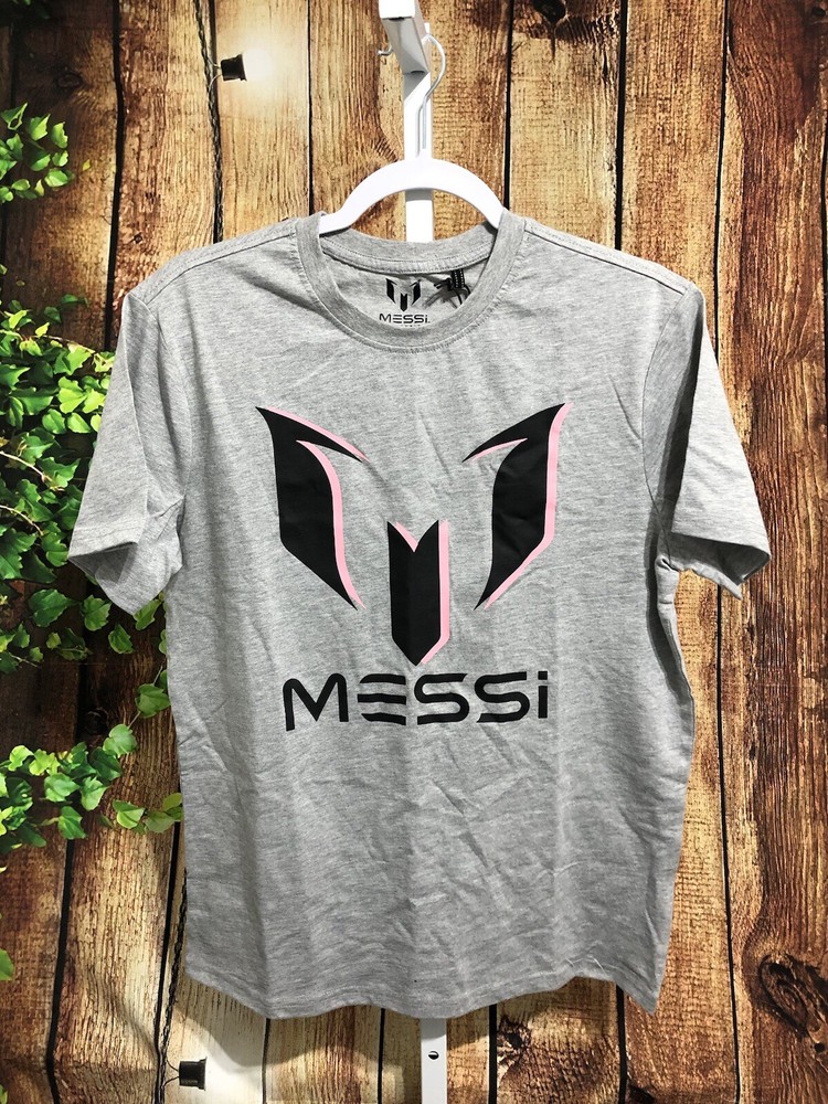 NWT! Messi Collection Graphic Tee Size Small Gray E-13