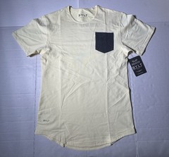 NWT BYLT Drop Cut S/S LUX Pocket T Shirt Light Yellow Men Size Small