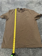 Huge Boss Solid Plain T-shirt Brown XL