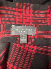 The Limited Women’s Plaid Button-Down Blouse in Red & Black S