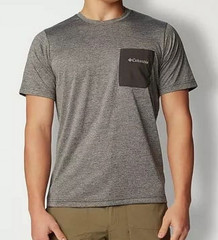 COLUMBIA Heather Gray Hike Crew Neck Performance Pocket T-Shirt NEW Medium