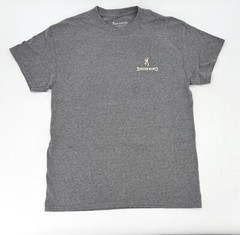 Browning Shirt Adult Medium Gray Hunting Texas Distresed Flag Graphic T-Shirt