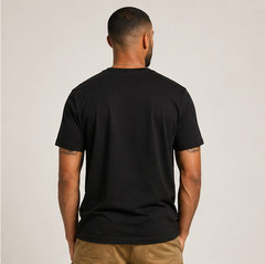 NWT Timberland Men’s Square Stack Logo Short Sleeve T-Shirt Black Size L