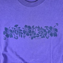 Vtg Hawaii Floral T Shirt Mens Small Purple Beach Hawaiian Resort Island