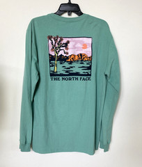 NEW with tags Mens North Face aqua/teal Lg Long Sleeve Shirt 100% cotton