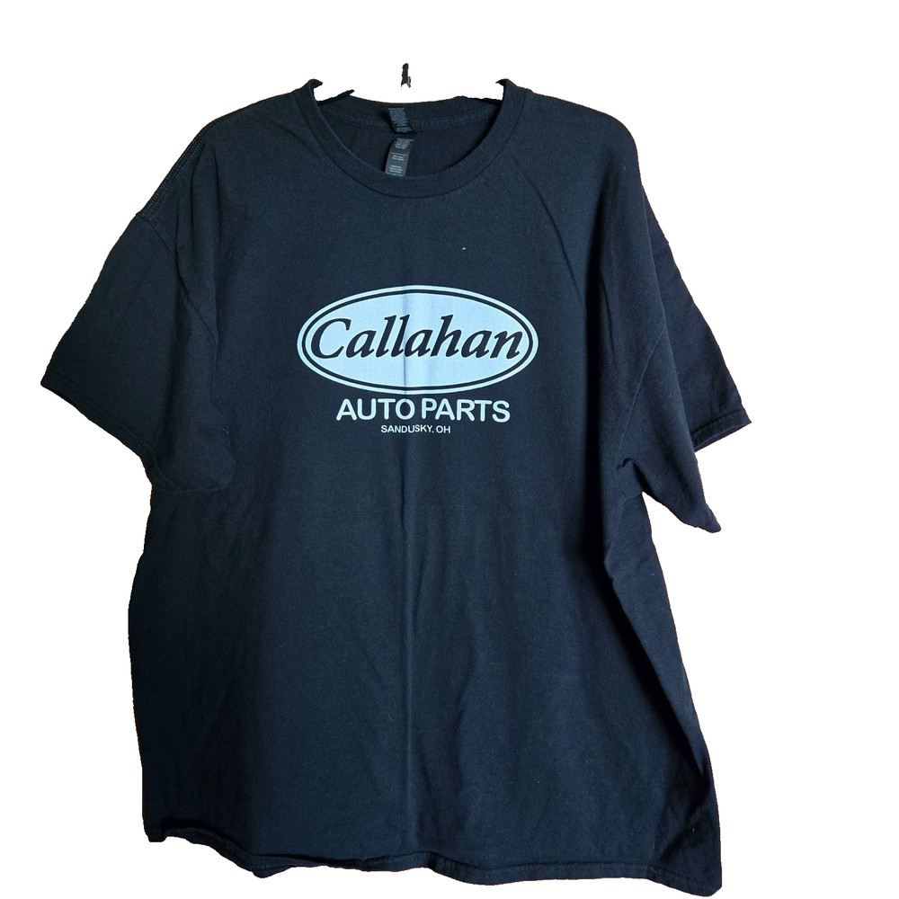 blk Men’s Callahan Auto Parts t shirt (from Tommy Boy movie) sz 2X