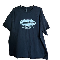 blk Men’s Callahan Auto Parts t shirt (from Tommy Boy movie) sz 2X