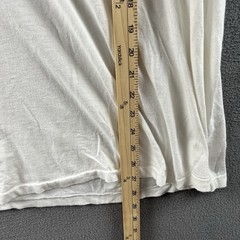 Vintage Hanes Shirt Mens XL White Blank Single Stitch V Neck 90s Essential Tee