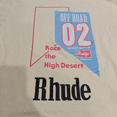 Rhude Off Road 02 High Desert Graphic T-Shirt Cream Men’s Size XL Streetwear