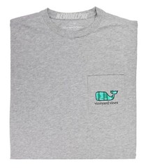 NWT Vineyard Vines Men SS Pocket Crew Tee T-Shirt “FOOTBALL FIELD WHALE EDITION”