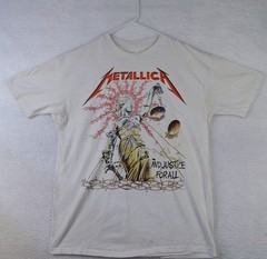 HOT METALLICA And Justice For All White Heavy Cotton T-Shirt