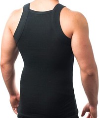 Medium Black Shirt Usa Classic Tight Fit Cotton Spandex Double Stitched
