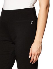 Women’s Cotton Stretch Yoga Pant, Deep Black, Large