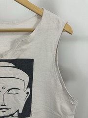 VTG Budhha Siddhartha Inquire Within Zen Meditate Chopped Tank Top Shirt Size M
