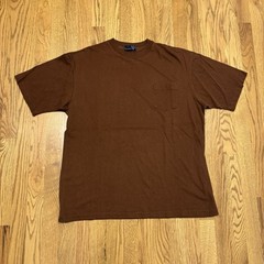 Vintage Jockey Pocket T Shirt Size XL Chocolate Brown Single Stitch USA Vtg