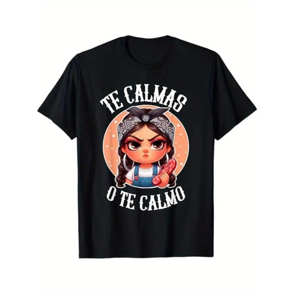Summer t Shirts Women’s Funny Mexican Spanish Mom “Calm Or I Will Calm You”