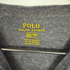 POLO RALPH LAUREN Long Sleeve T-Shirt Mens XS Charcoal Gray Logo Classic Preppy