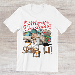 Clark Griswold Merry Christmas THE SHITTER’S FULL T-Shirt Ring Spun Cotton Tees