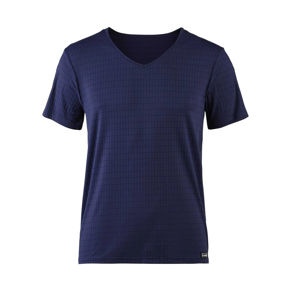 Bruno Banani Men’s T-Shirt – Top, Shirt, Check Line 2.0, Polyamide, V-Neck…