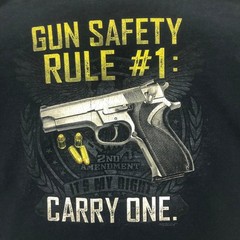 Buck Wear Gun Safety Rule #1 Carry One 2nd Amendment Graphic T-Shirt Size XL