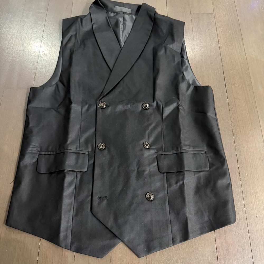Men’s Black double breasted Vest Size M