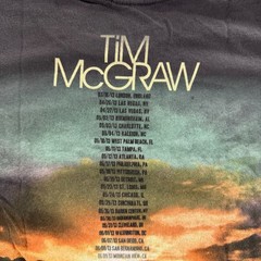 Tim McGraw T-Shirt Mens Large Black 2013 Two Lanes of Freedom Tour Graphic