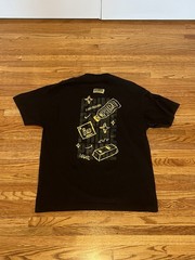 Prime NYC Exlcusive Gold Black Graphic Print Men’s Cotton T-Shirt Size L