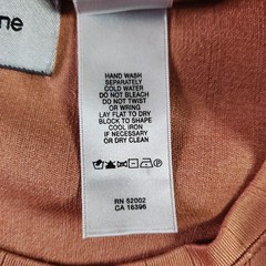 Vintage Y2K Claiborne LUXE Silk Blend Rib Knit T-shirt XL Orange Luxury Crew Tee