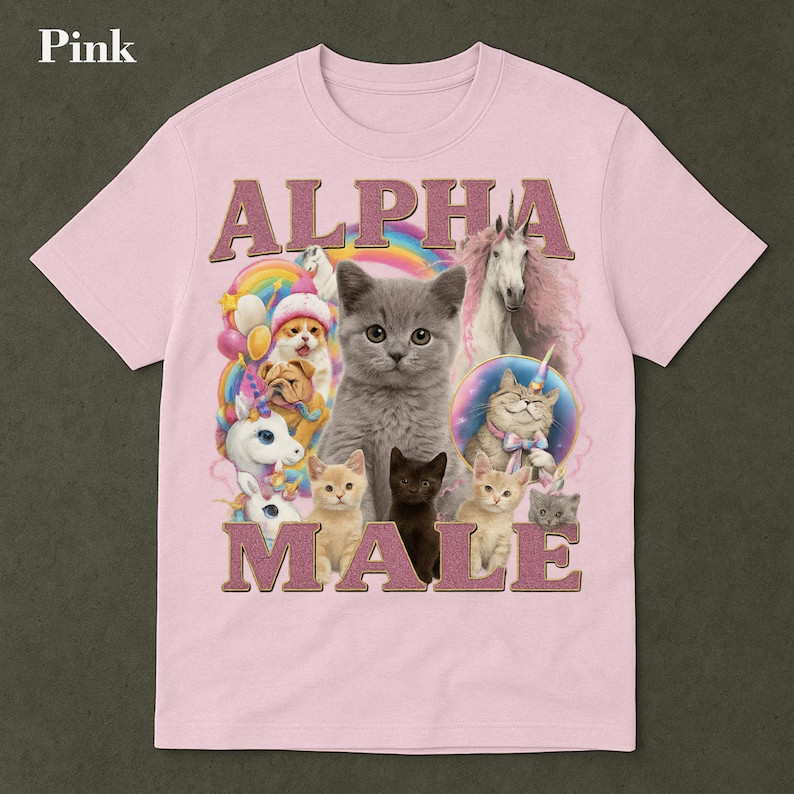 Alpha Male Funny Kitten Shirt, Funny Cat Meme Shirt, Boyfriend Gift, Father Gif
