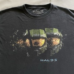 2010s Halo 5 Guardians T Shirt Mens Size Large Black Microsoft Video Game