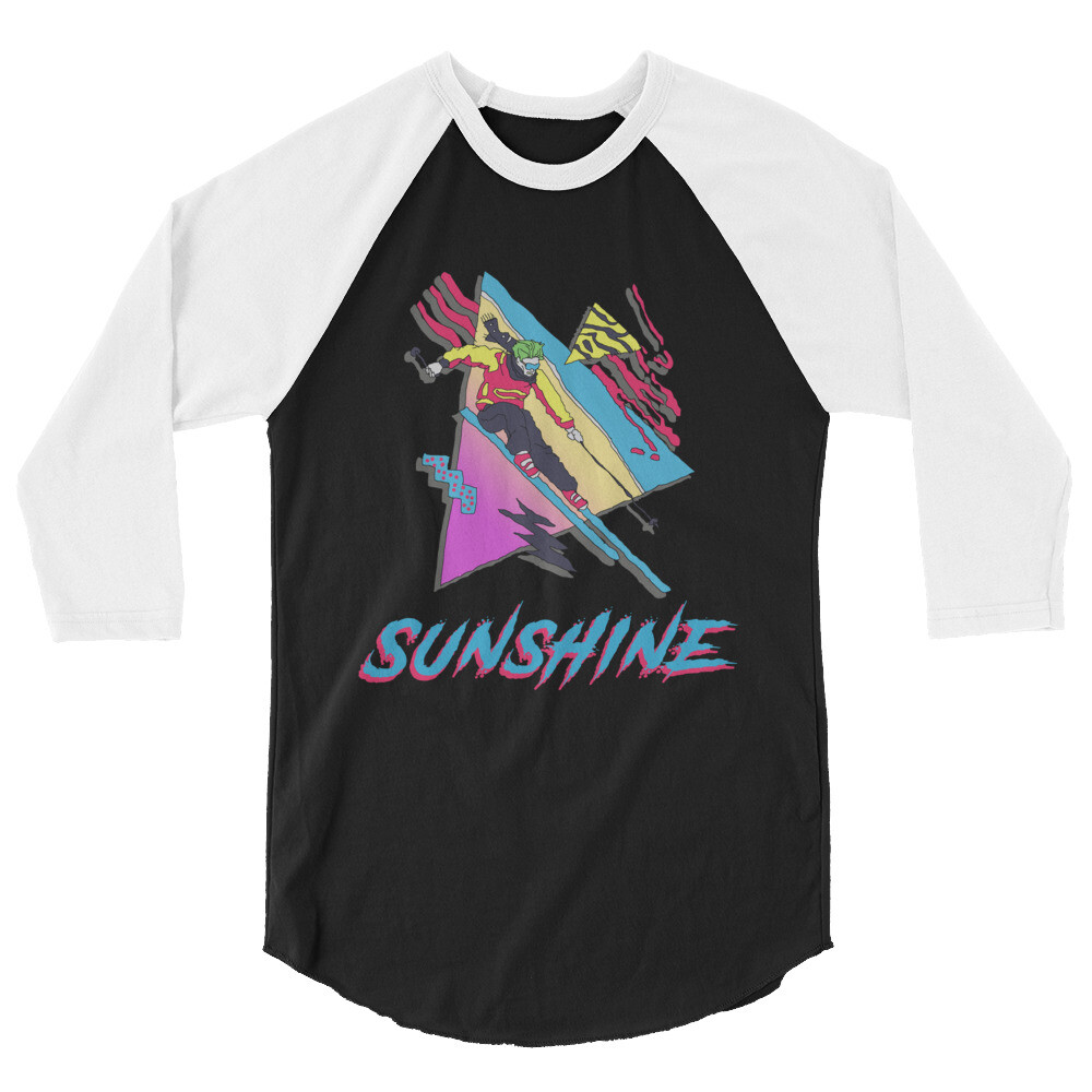 Skiing Shirt, Ski Sunshine, Skier Gift, Sunshine Village 3/4 sleeve raglan shirt