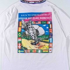 Vintage Atlanta 1996 Olympics Soccer T-Shirt Large Final Kick Athens Georgia VTG