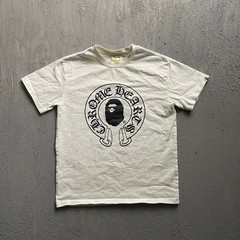 Chrome Hearts A Bathing Ape T-Shirt Mens Medium White Baby Milo colab