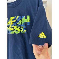Adidas Mens XL Navy Blue Freshness Graphic T Shirt Short Sleeve Crew Neck Cotton