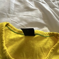 HUGO BOSS Men’s Yellow Logo Crew Neck Short Sleeve Solid T-Shirt, Size XL
