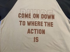 RHUDE Mens Action Short Sleeve Raglan T-Shirt Boxy Fit Distressed Cropped Sz XXL