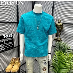 Men’s Premium Cotton Short Sleeve Tee Textured Casual Loose Fit Summer T-Shirt