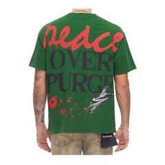 Valabasas Crew Neck T-Shirt Peace/Purge Mens Green VLBS-VT1-1105