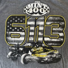 BF Goodrich The Mint 400 6113 Long Sleeve Gray Light Weight Shirt Large