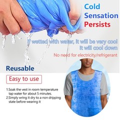Cooling Ice Vest for Men Women Reusable, Lightweight & Sweat-Absorbent