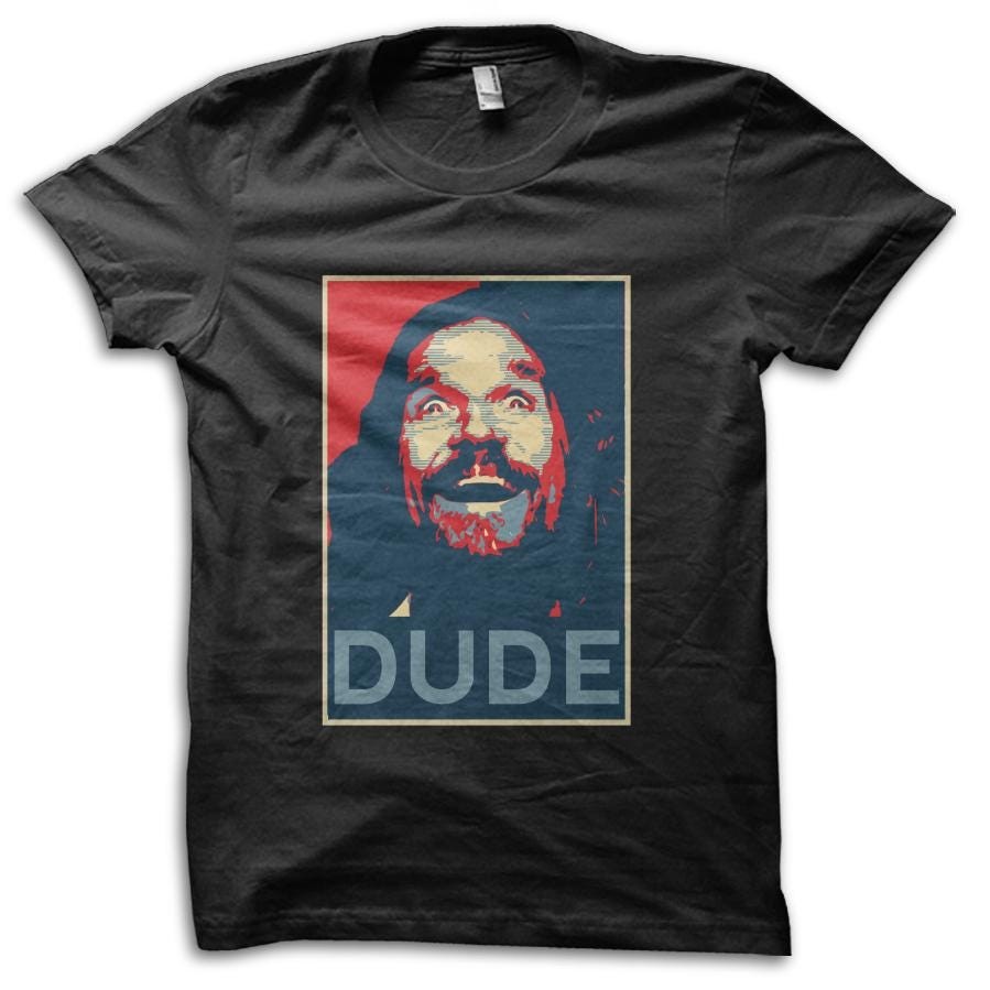 The DUDE The Big Lebowski Jeff Bridges Acid Flashback Funny 90s Retro Movie
