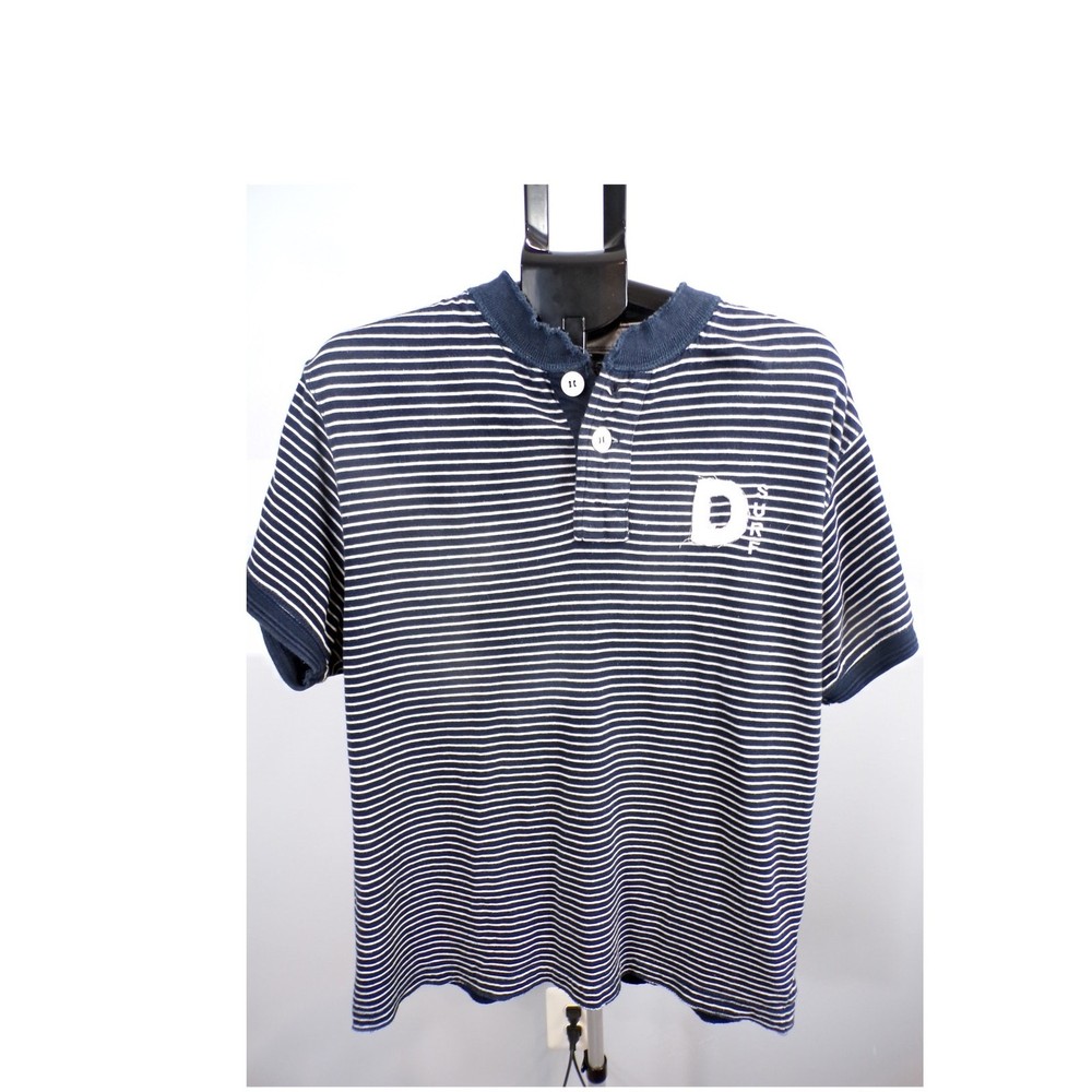 Ditch Plains Men’s Navy/White Striped Henley – XL