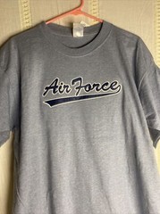 Airforce Script Logo Teemax Cotton Short Sleeve Blue T-Shirt Men’s Xl