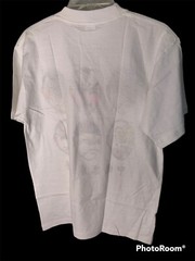 New Vintage Japanese Mask tee shirt size Small 6 Masks White with Colorful Masks
