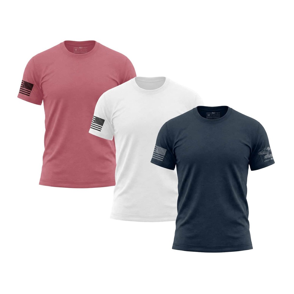 Red White & Blue Patriotic T-Shirts 3-Pack – Stars & Stripes