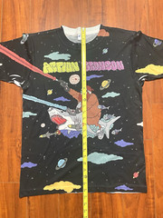 Action Bronson Actin Crazy All Over Print Promo T Shirt Size Small Space Shark